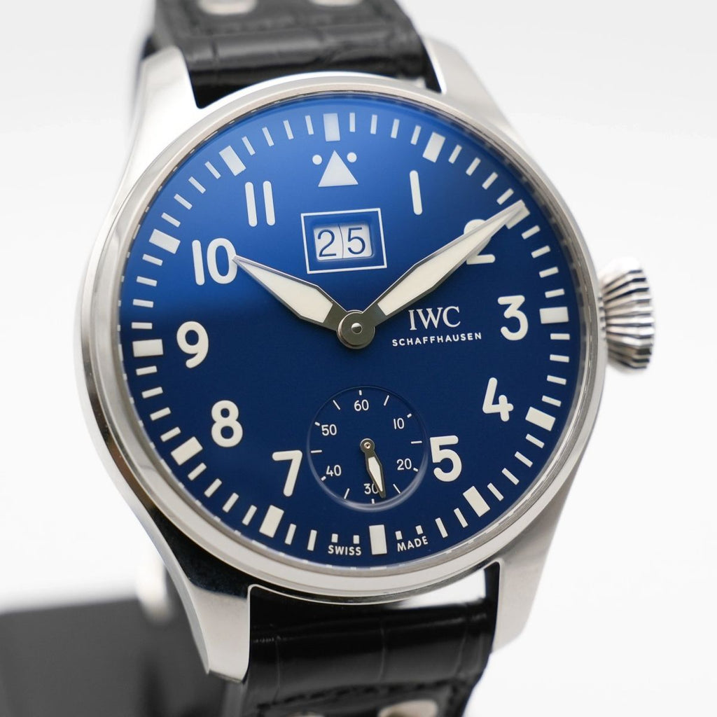 IWC Big Pilot Big Date 150 Years Zifferblatt blau