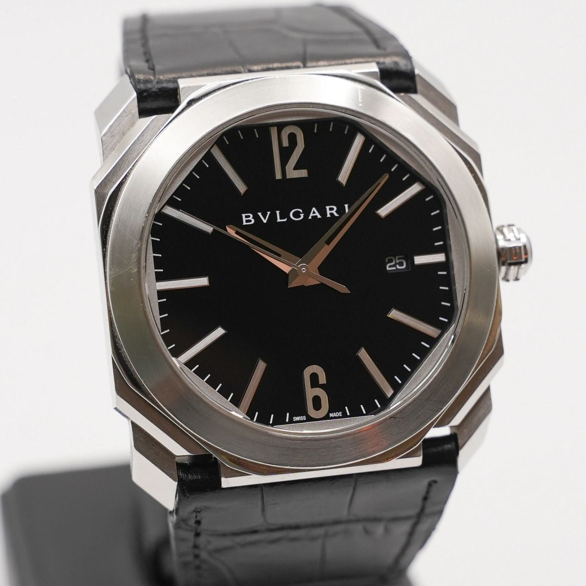 Bvlgari Octo Solotempo Automatik 41mm Zifferblatt Schwarz