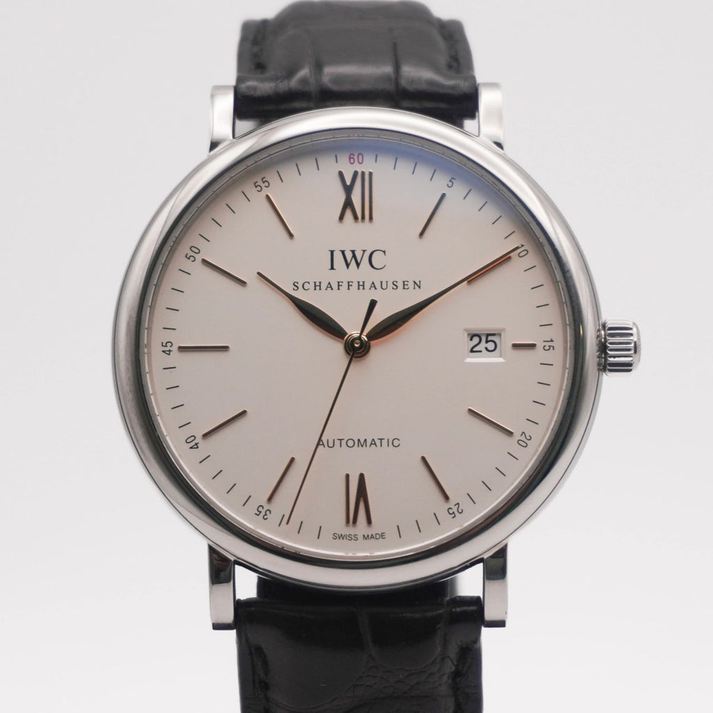 IWC Schaffhausen Portofino Automatic 40 Zifferblatt silber