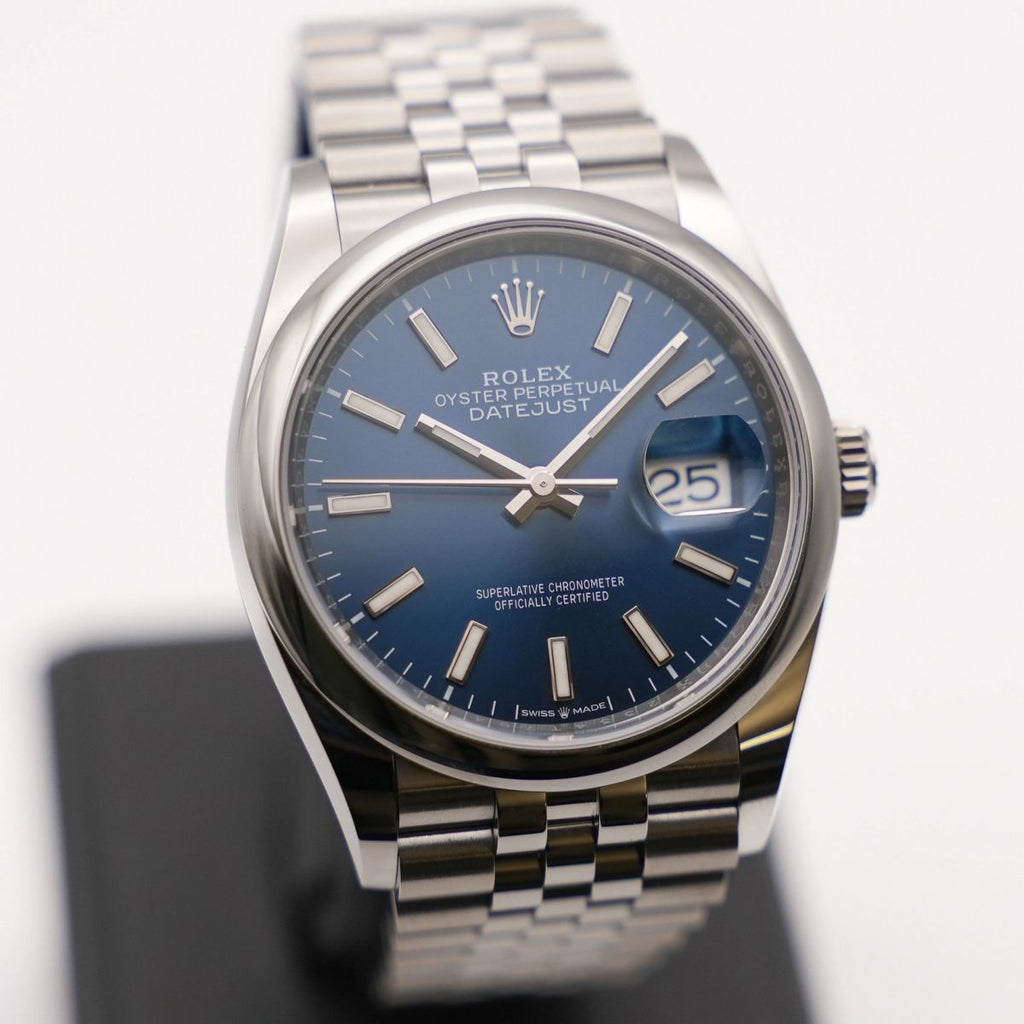 Rolex Datejust 36, blaues Zifferblatt, Jubilee