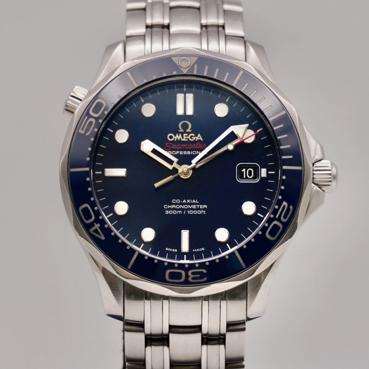 Omega Seamaster Diver 300 M Zifferblatt Blau Garantiekarte