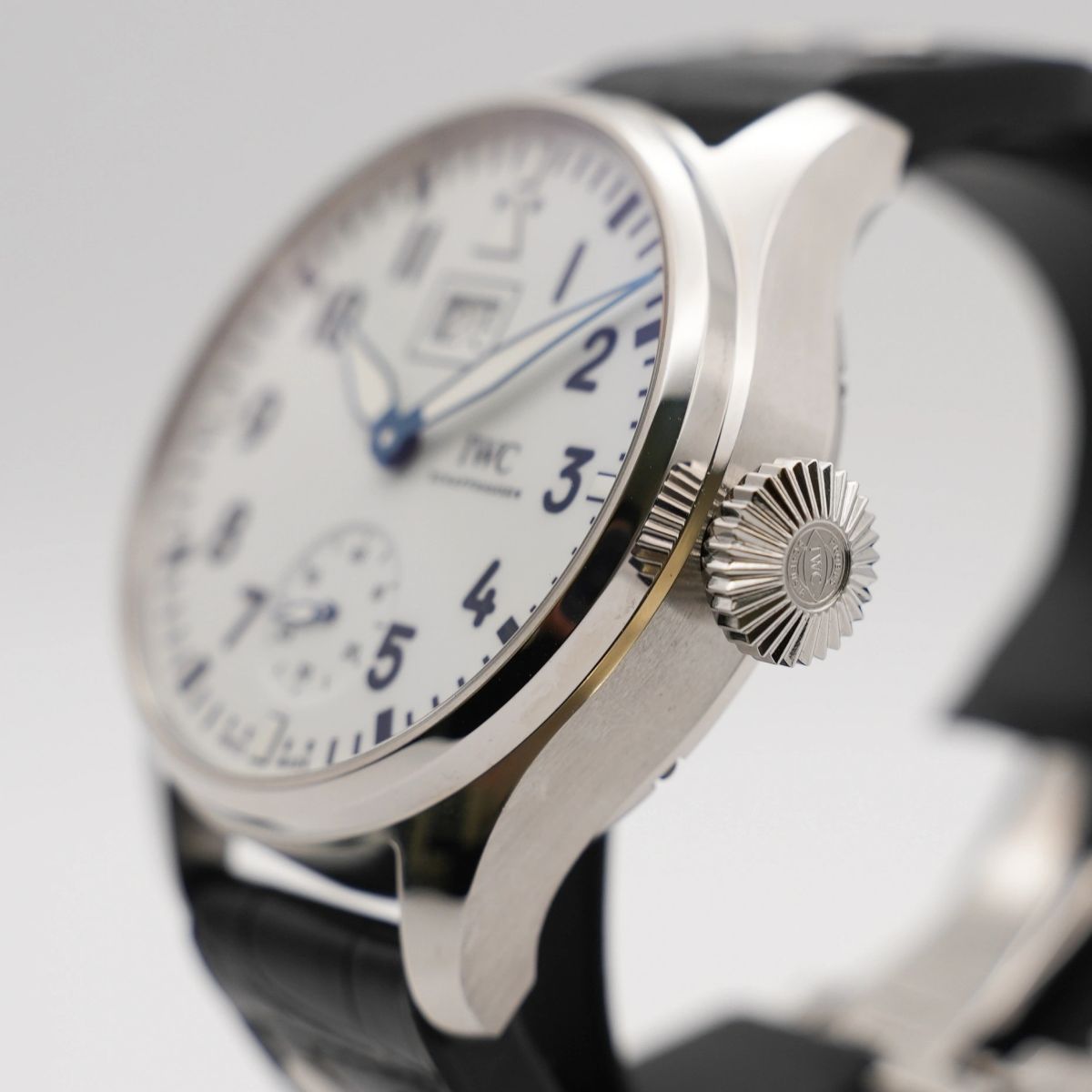 IWC Big Pilot Big Date 150 Years Zifferblatt weiß
