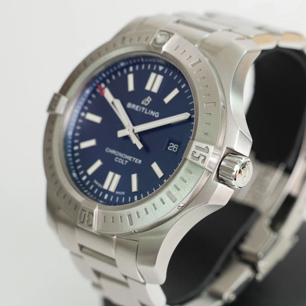 Breitling Chronomat Colt Zifferblatt Blau + Kautschukband