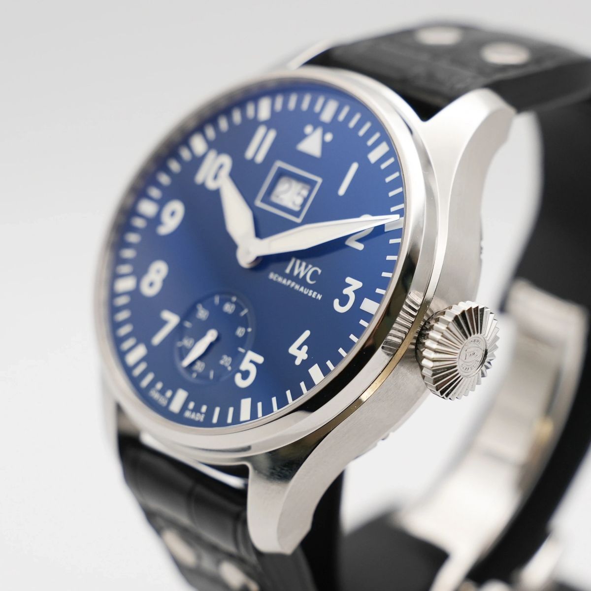 IWC Big Pilot Big Date 150 Years Zifferblatt blau