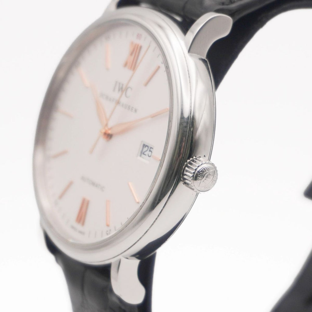 IWC Schaffhausen Portofino Automatic 40 Zifferblatt silber