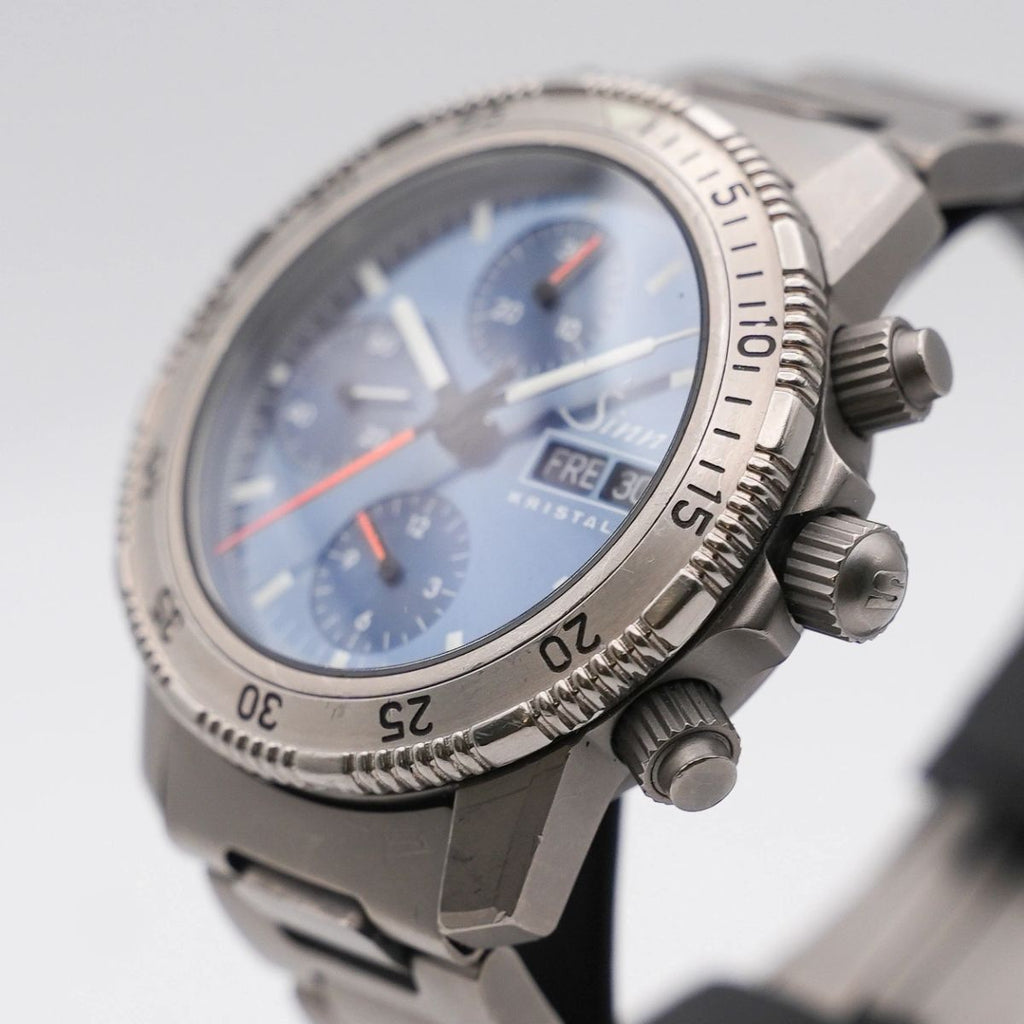 Sinn 203 Ti Chronograph Automatik Sinn-Rechnung + 1x Titanband Zifferblatt 303 Yukon Kristall