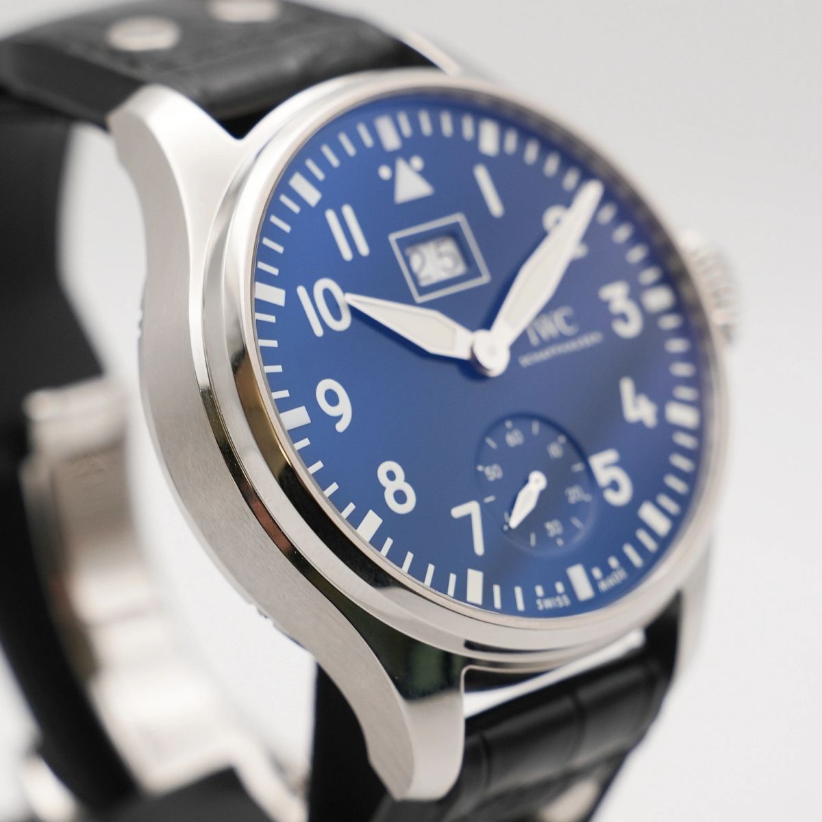 IWC Big Pilot Big Date 150 Years Zifferblatt blau