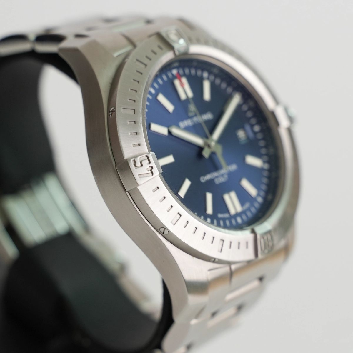 Breitling Chronomat Colt Zifferblatt Blau + Kautschukband