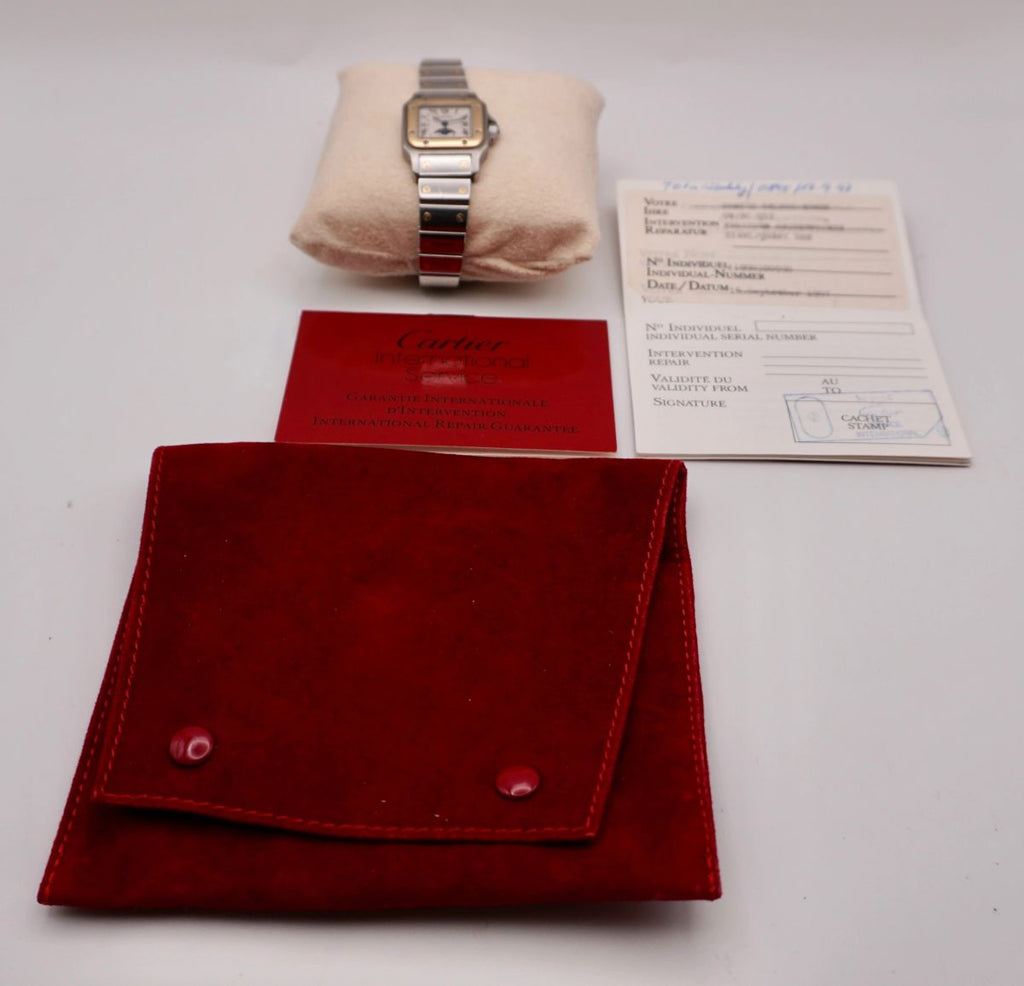 Cartier Santos Galbee Stahl/Gold 24x35 Quarz