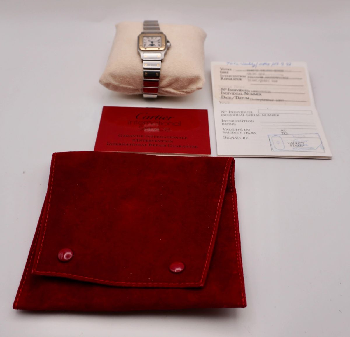 Cartier Santos Galbee Stahl/Gold 24x35 Quarz